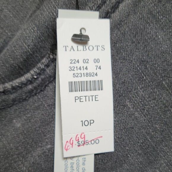 TalbotsâFlawlessâGray SlimâCroppedâJeansâSzâ10P - Picture 8 of 9
